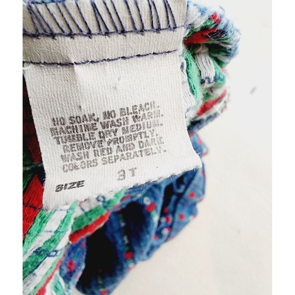 RARE OshKosh B’Gosh Vintage Logo Ruffle Embroidery Spell Out Heart Overalls 3T - Picture 5 of 9